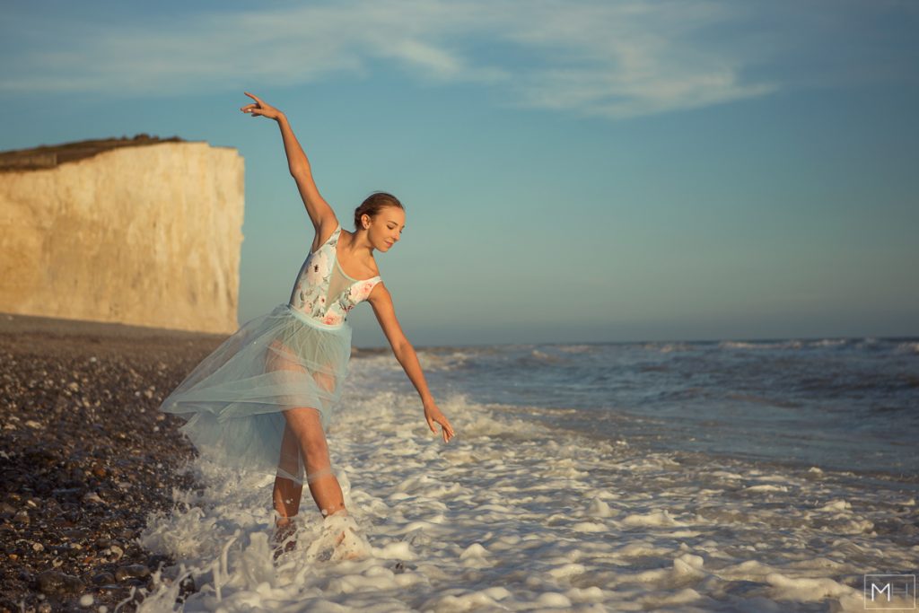 ballerina on the beach
